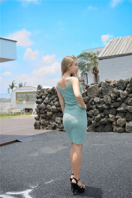 Strick sexy enge Kleider Kamisole Weste enge Slip Kleid Wrap Hüft Rock