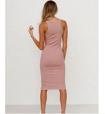 Slim Fit Paket Hüftkleid Massivfarbe Weste lange Strick Tasche Hüft Schnittkleid