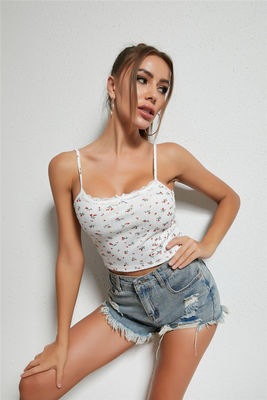 Kleine frische Damen-Camisolle Weste Blumen Spitze Weste Top Patchwork Aufhänger Mode