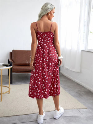 Multikolorige elegante Blumenkleider Pendler Blumenkleider für Damen