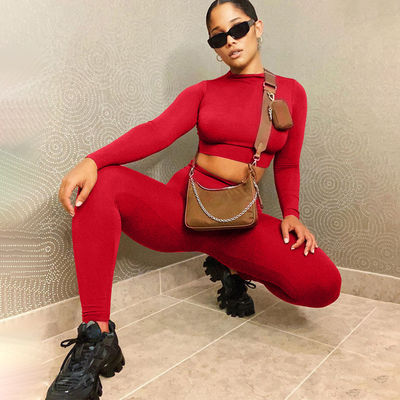 Slim sexy Workout Kleidung Mode Farbe Casual Crop Sexy Fitness Outfits