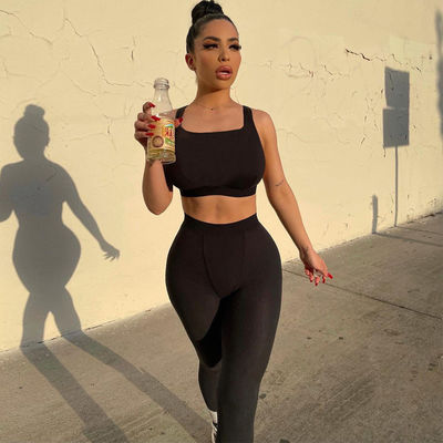 Sexy Sports Outfits ohne Ärmel Mode Slim Fit Yoga-Anzug für Frauen