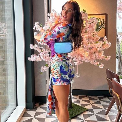Modepaket Hüftkleid Milch Seide Sexy Spitze Spice Girl Drucktasche Hüftrock