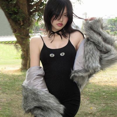 Sommerneue Mode sexy benutzerdefinierte heiße Bohrung freigelegte Rucksack Hüftgurt Kleid