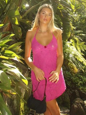 Custom neue Mode sexy reifer Stil Spitze Spitze kurze Tasche Hüft Gürtel Kleid