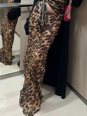 Sommer Neue Mode Sexy Leopard Druck Chiffon Fischschwanz Rock Boden - Länge Rock