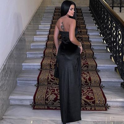Sommerneue Mode Sexy Schnitt schlankes Plättchen ohne Riemen Kleid