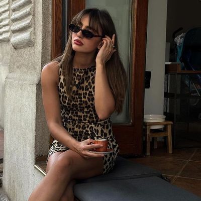 Neues Sommer-Crew-Hals-Sleeveless Leopard-Druck Sexy Enge Wrap Hüftkleid