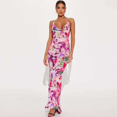 Sommerneue sexy Spitze, Halterrock, Mode-Druckkleid